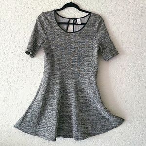 H&M Black & White Patterned Skater Dress